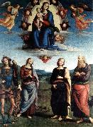 PERUGINO, Pietro Madonna in Glory with the Child and Saints f China oil painting reproduction
